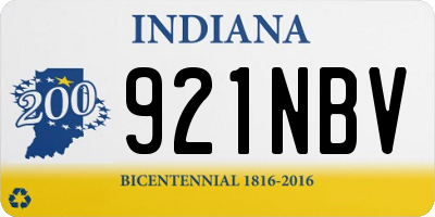 IN license plate 921NBV