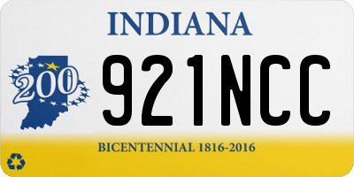 IN license plate 921NCC