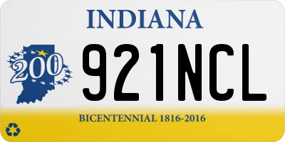 IN license plate 921NCL