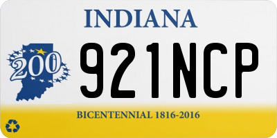 IN license plate 921NCP