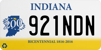 IN license plate 921NDN