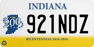 IN license plate 921NDZ