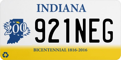 IN license plate 921NEG