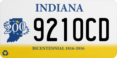 IN license plate 921OCD