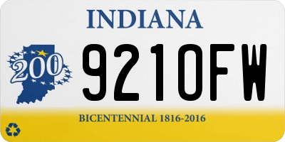 IN license plate 921OFW