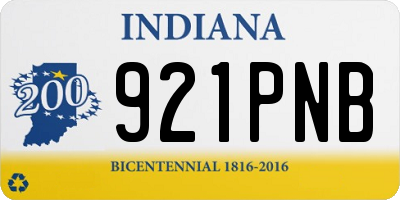 IN license plate 921PNB