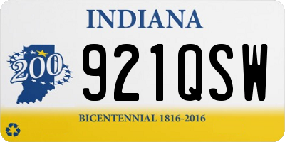 IN license plate 921QSW