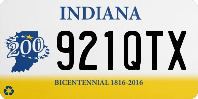IN license plate 921QTX