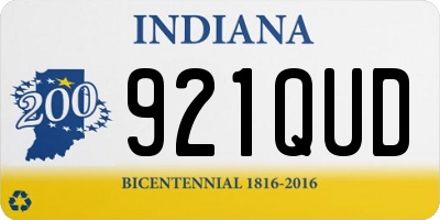 IN license plate 921QUD