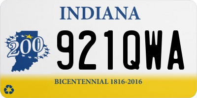 IN license plate 921QWA