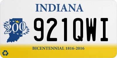 IN license plate 921QWI