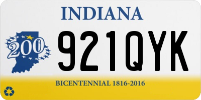 IN license plate 921QYK