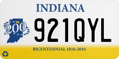 IN license plate 921QYL