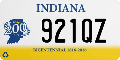 IN license plate 921QZ