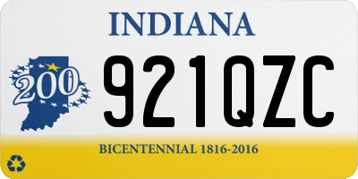 IN license plate 921QZC