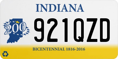 IN license plate 921QZD