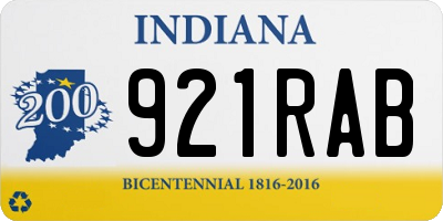 IN license plate 921RAB