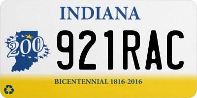 IN license plate 921RAC