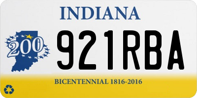 IN license plate 921RBA