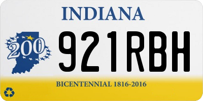 IN license plate 921RBH