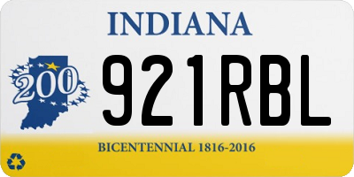 IN license plate 921RBL