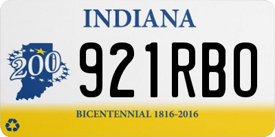 IN license plate 921RBO