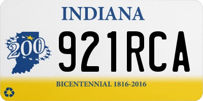 IN license plate 921RCA
