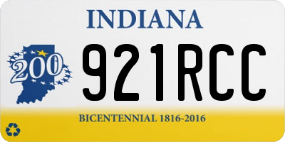 IN license plate 921RCC