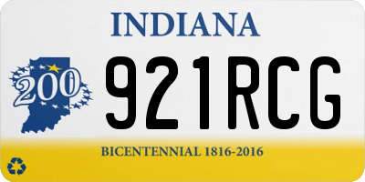 IN license plate 921RCG