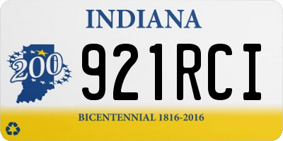 IN license plate 921RCI