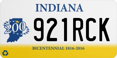 IN license plate 921RCK