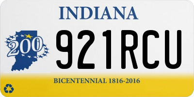 IN license plate 921RCU