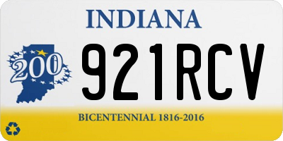 IN license plate 921RCV