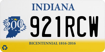 IN license plate 921RCW