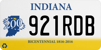 IN license plate 921RDB