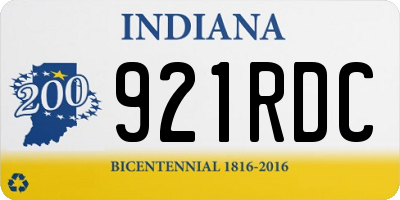 IN license plate 921RDC
