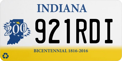 IN license plate 921RDI