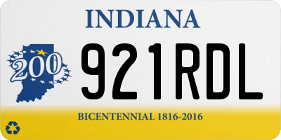 IN license plate 921RDL