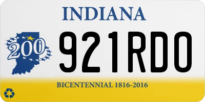 IN license plate 921RDO