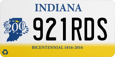 IN license plate 921RDS