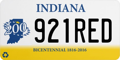 IN license plate 921RED