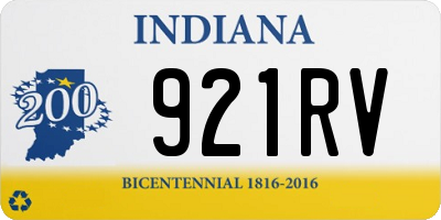 IN license plate 921RV