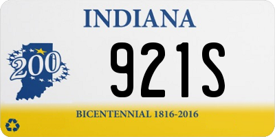 IN license plate 921S