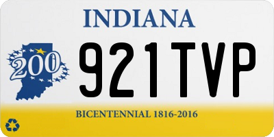 IN license plate 921TVP