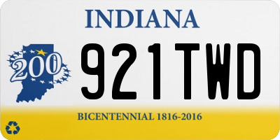 IN license plate 921TWD