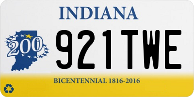IN license plate 921TWE