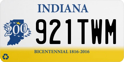 IN license plate 921TWM