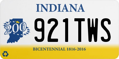 IN license plate 921TWS