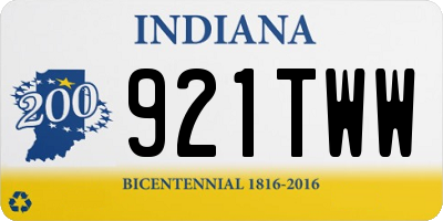 IN license plate 921TWW