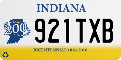 IN license plate 921TXB